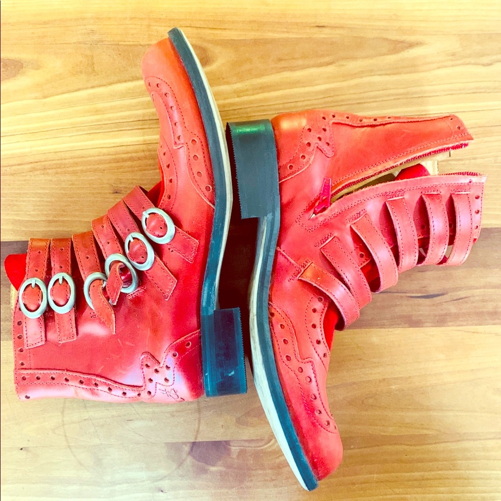 COPY - Fluevog Adrian Alli Red Boots sz 10